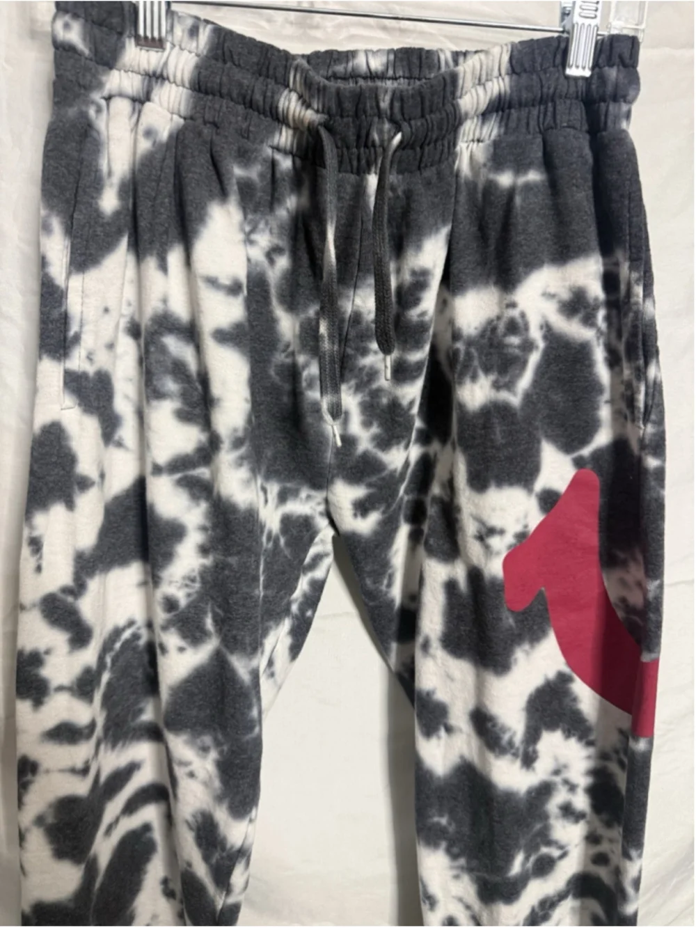 True Religion Men's Gray Tie-Dye Classic Joggers Sweatpants Size Medium